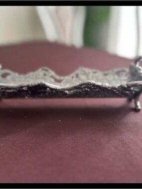 Arthur Court Silver Ornate Cracker Tray
